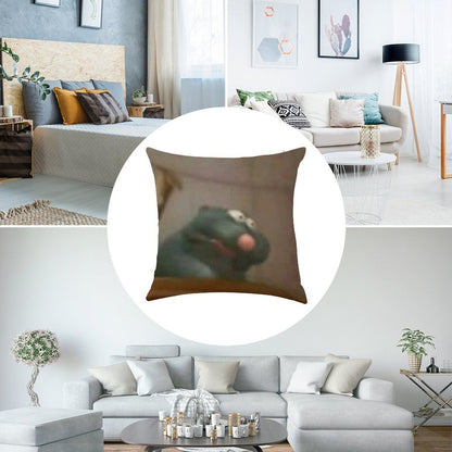 Remy Ratatouille Meme Linen Throw Pillow Cover