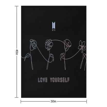BTS LOVE YOURSELF FLOWER #1 Throw Blanket