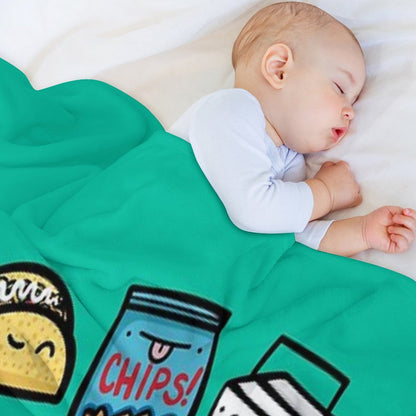 Junk Food Dudes Throw Blanket