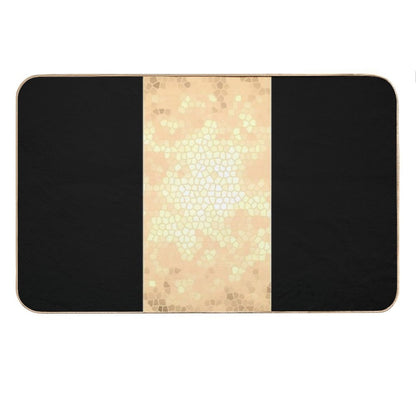 Elegant Gold And Black Design Bath Mat