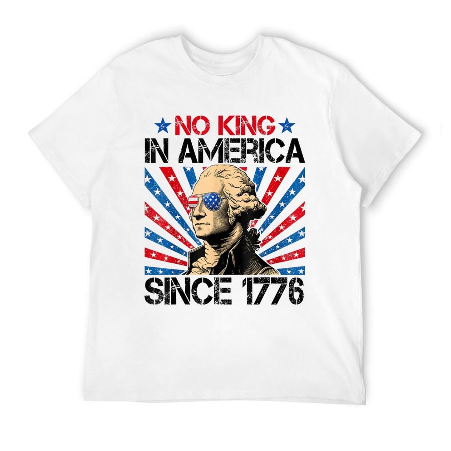No Kings in America Since 1776 Distressed Vintage USA  Durable T-Shirt