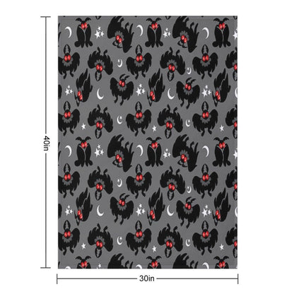 Cute Cryptids - Mothman Pattern Throw Blanket