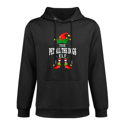Xmas Pet All The Dogs Elf Family Matching Christmas Pajama Colorfast Hoodie
