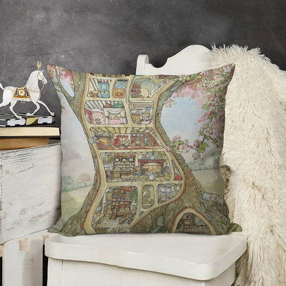 Crabapple Cottage Linen Throw Pillow Cover
