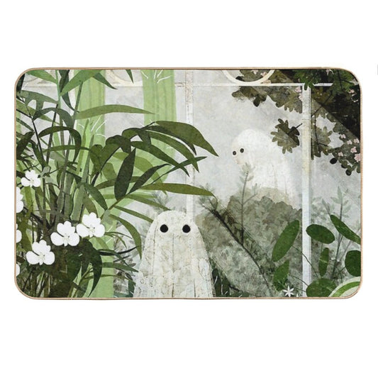 There's A Ghost in The Greenhouse Again Bath Mat