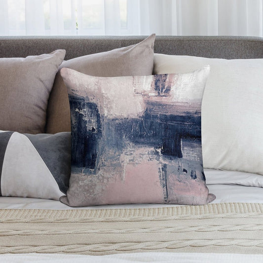 Pink And Navy 2 Soft Ultra-Soft Texture Throw Pillow