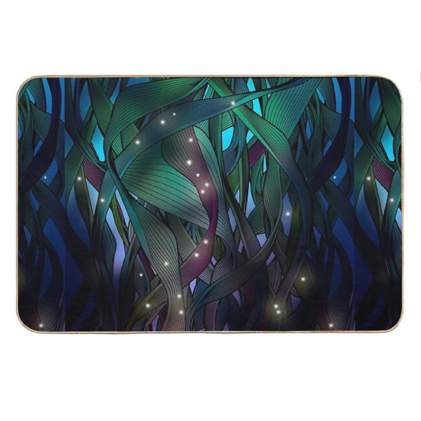 Nocturne (with Fireflies) Bath Mat