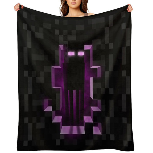 Enderman Minecrafter Enderdragon Throw Blanket