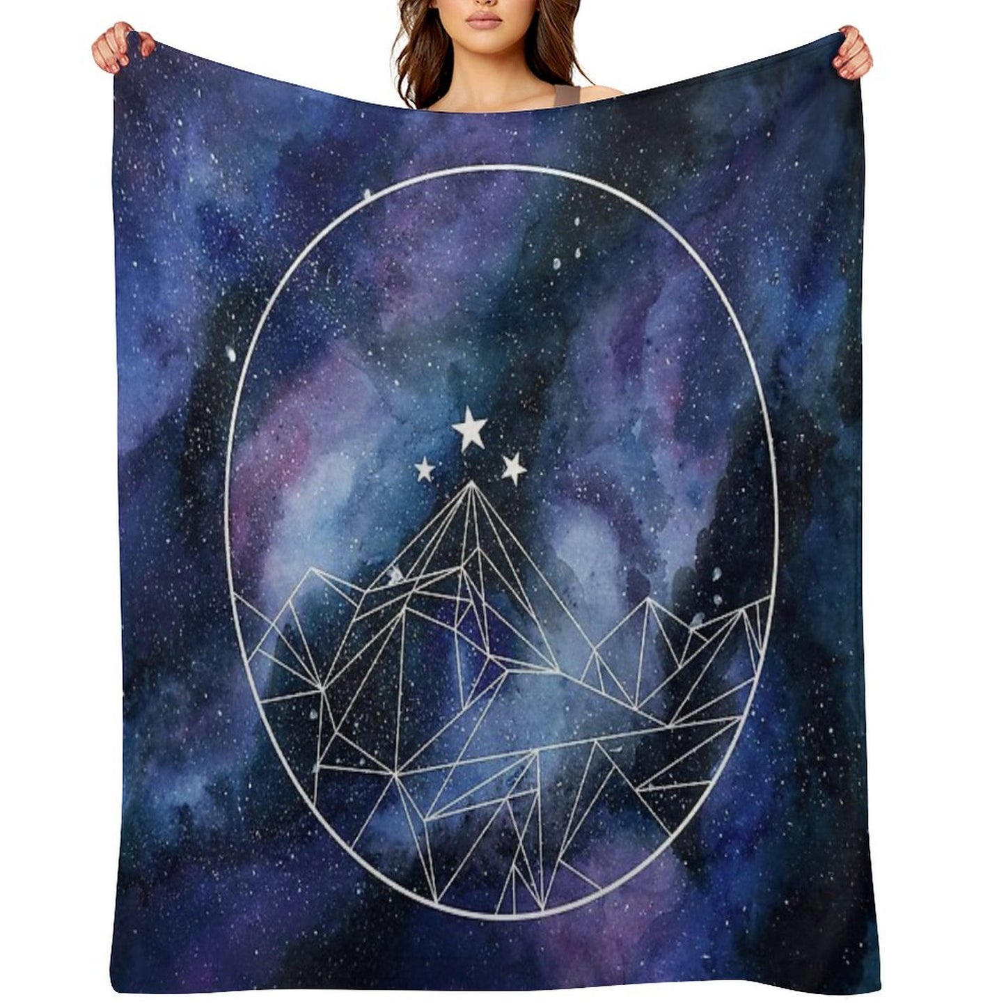 Night Court Symbol Watercolor Throw Blanket
