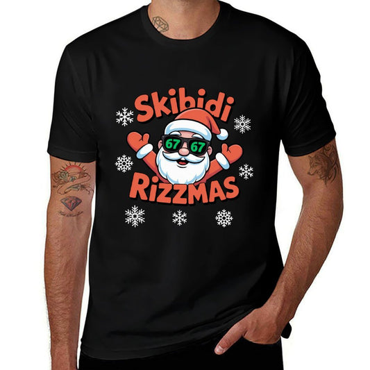 Merry Rizz Mas 67 Sigmas- Funny School Christmas  Slim-fit Cut T-Shirt