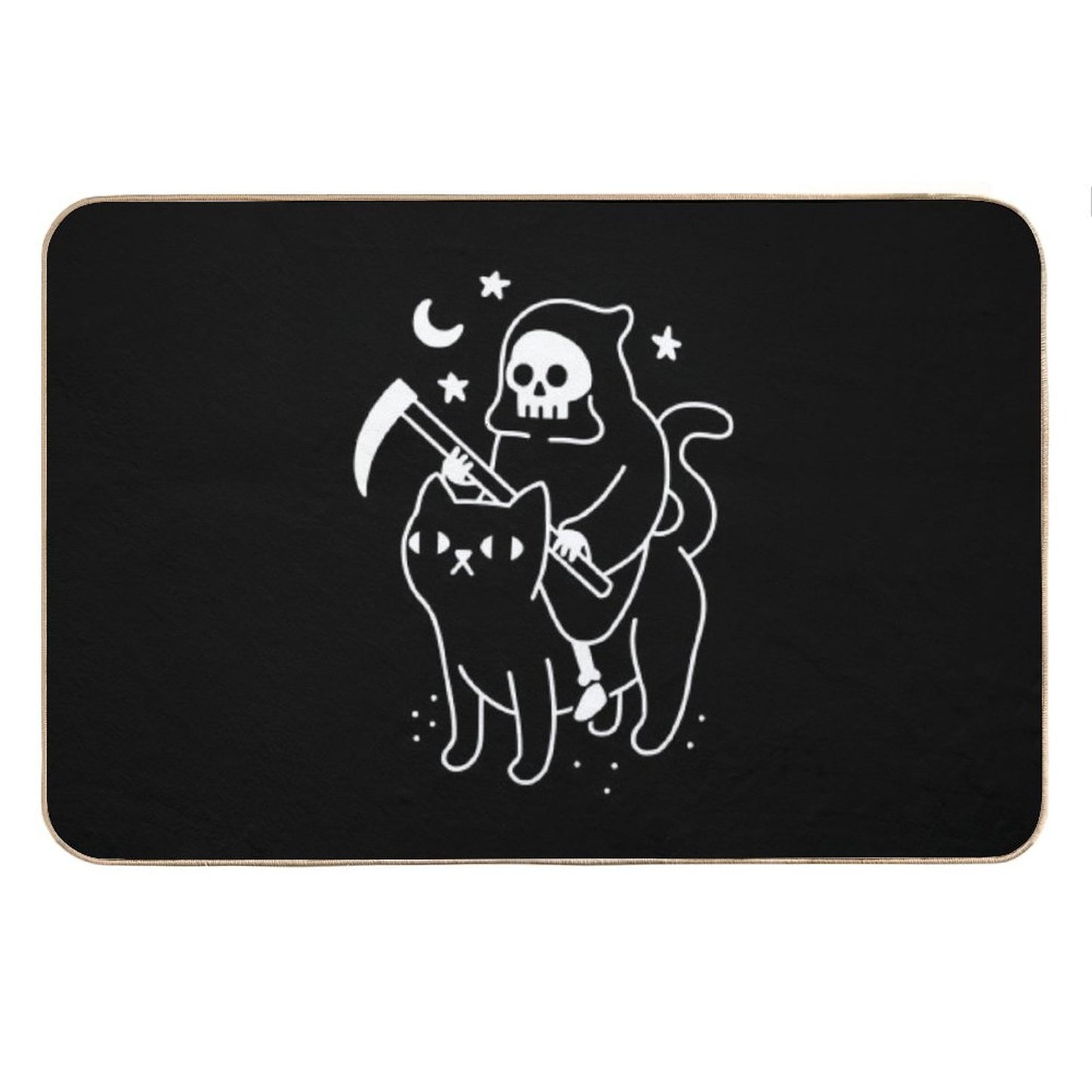 Death Rides A Black Cat Bath Mat