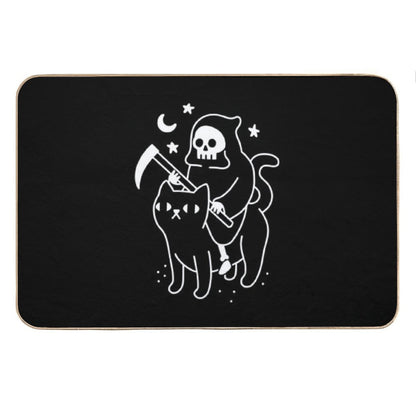 Death Rides A Black Cat Bath Mat