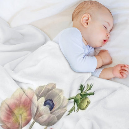 Anemone Illustration Throw Blanket