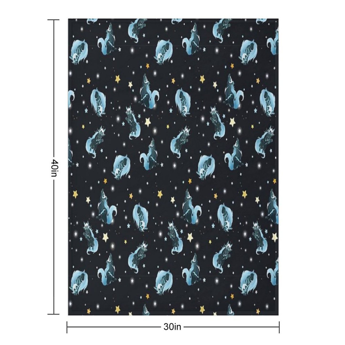Cosmic Wolf Throw Blanket