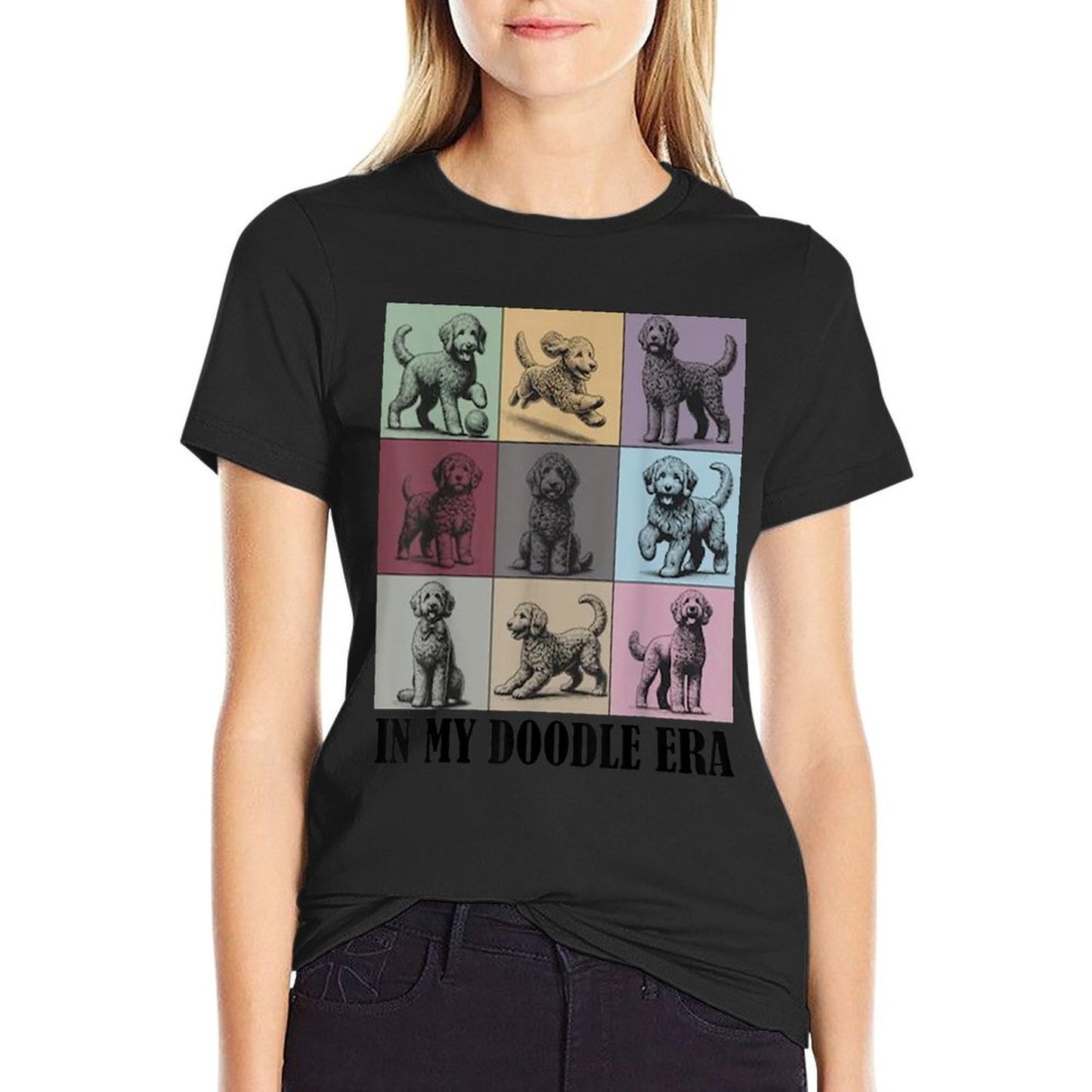 Funny Dog Lovers Quote In My Golden Doodle Era Cool Women T-Shirt