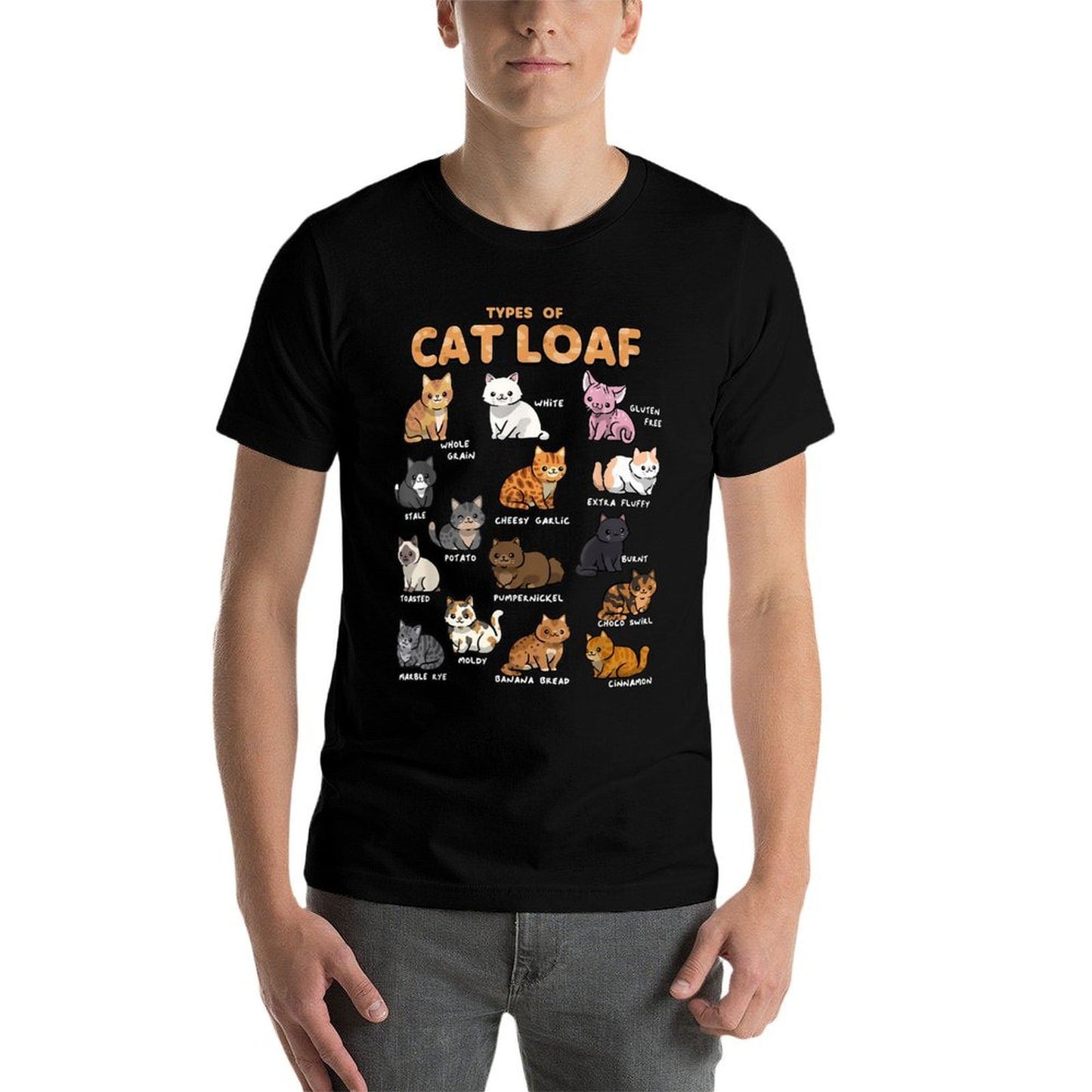 Types of Cat Loaf Cute Kitten Kawaii Cats, Cat Lover  Lightweight T-Shirt