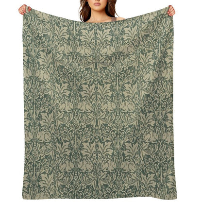 William Morris Brer Rabbit Print Throw Blanket