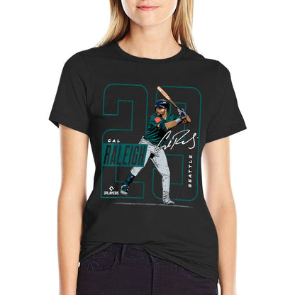 Cal Raleigh  Seattle MLB Baseball Players  MLBCRA202M  High-quality Stitching T-Shirt