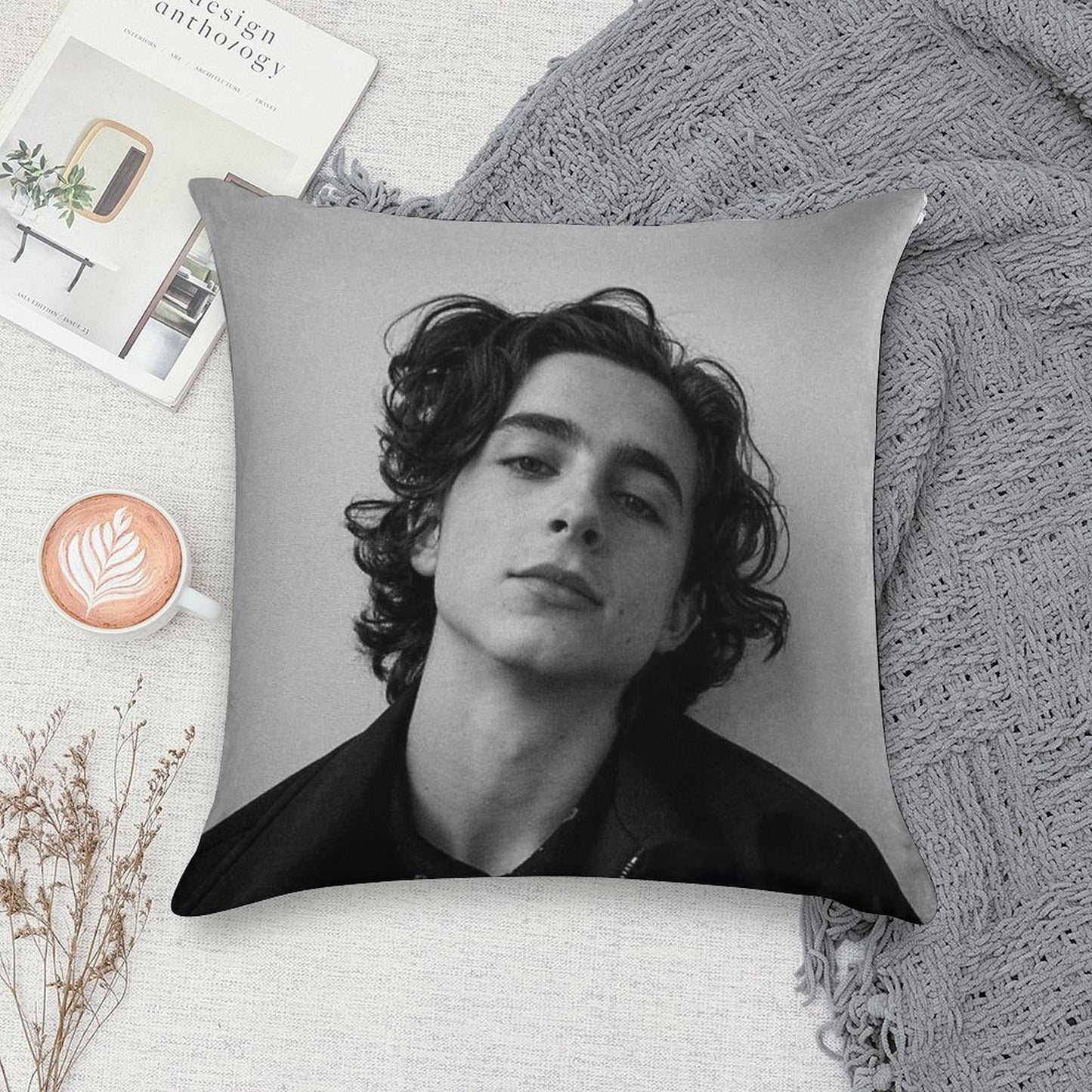 Chalamet Soft High-Density Material Throw Pillow