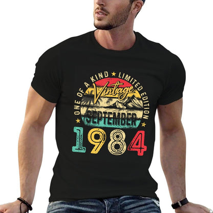 Vintage September 1984 40th Birthday Gifts Funny Men Women  Affordable Price T-Shirt
