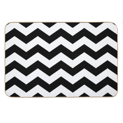 Black And White Zigzag Chevron Bath Mat