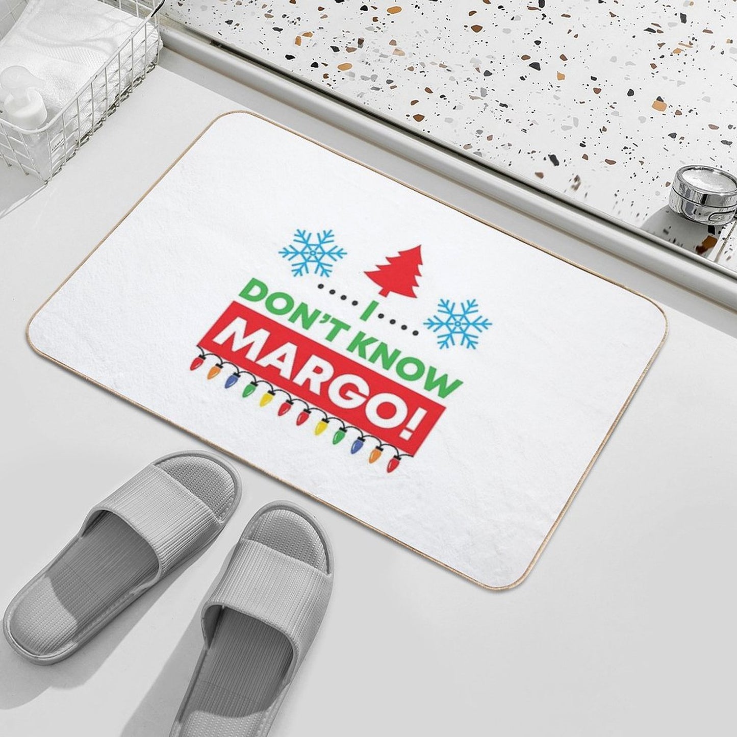I Don't Know Margo! (Matching Margo Shirt Also Available) Bath Mat