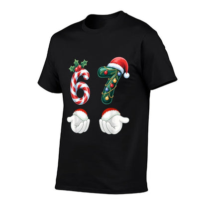 Funny 67 Christmas Pajamas Six Seven Meme 6 7 Elf Santa Xmas  Odor-resistant T-Shirt