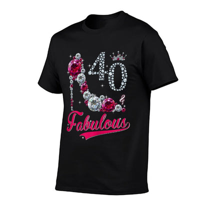 Womens Mom Womens Gifts 40 Years Old And Fabulous 40th Birthday  Cotton T-Shirt