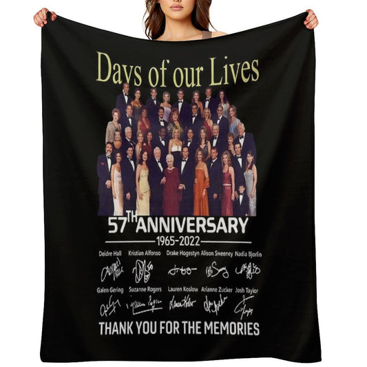 Days Of Our Lives 57Th Anniversary Throw Blanket
