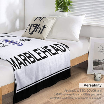 Entering Marblehead - Commonwealth of Massachusetts Road Sign Throw Blanket