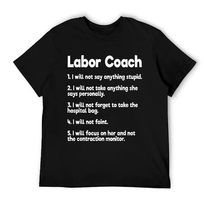 Labor Coach Expecting Dad Rules Papa Funny Baby T-Shirt
