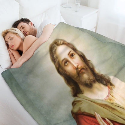Jesus Christ Painting Throw Blanket