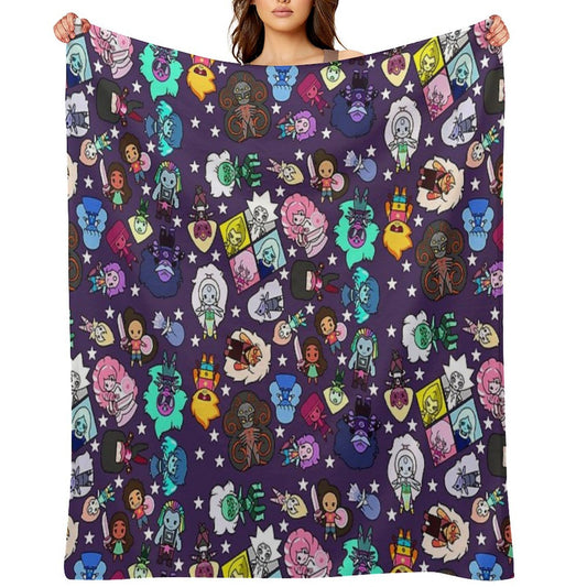 Crystal Gems Throw Blanket