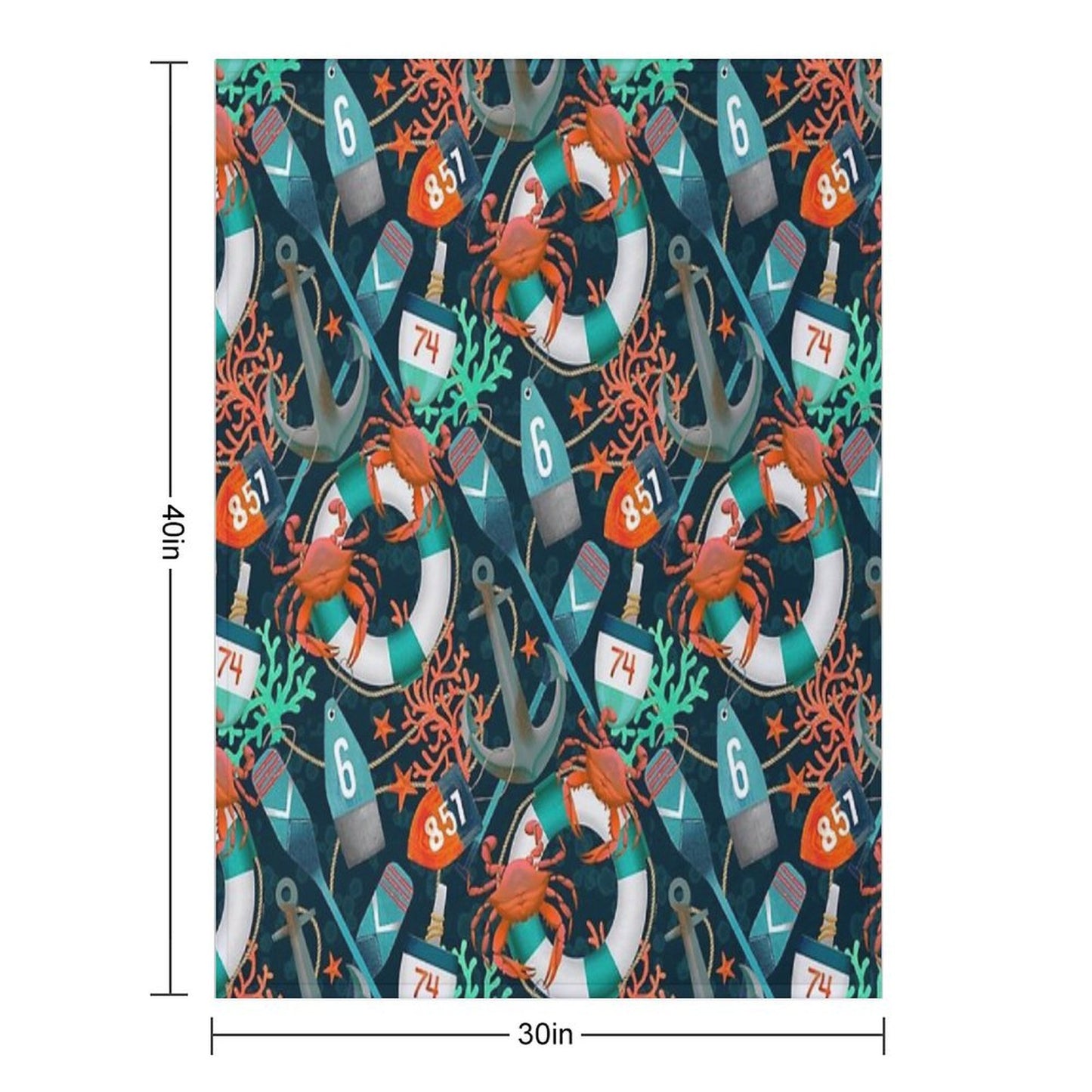 Nautical Junkyard Throw Blanket