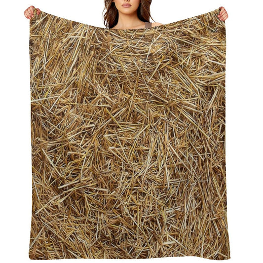 Hay Straw Throw Blanket