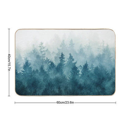 The Heart Of My Heart  So Far From Home In A Misty Foggy Fall Wilderness Forest Bath Mat