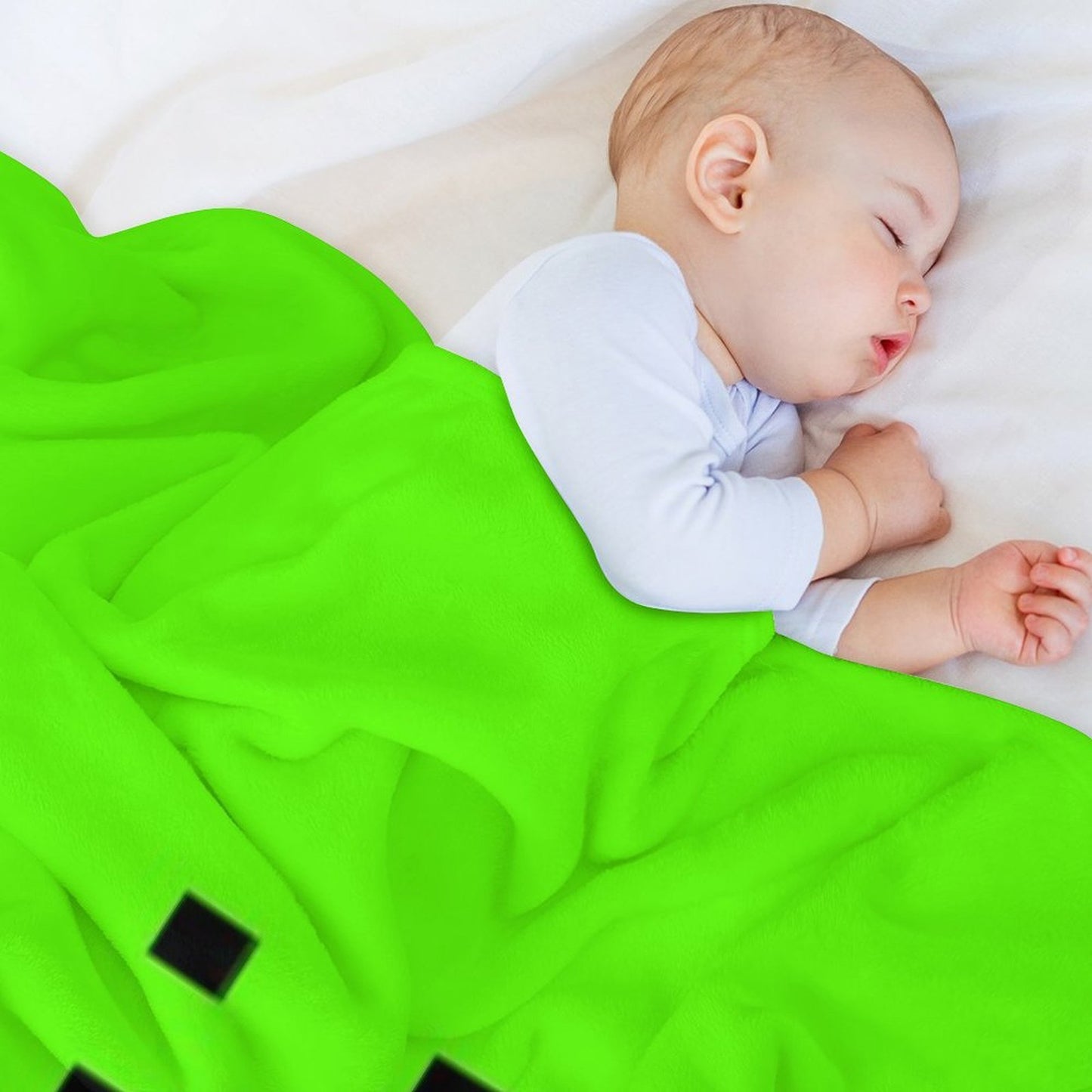 Neon Billie Eilish Art Throw Blanket