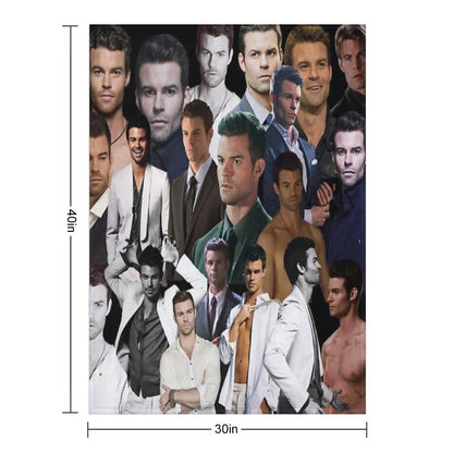 Daniel Gillies - Elijah Mikaelson Photo Collage Throw Blanket