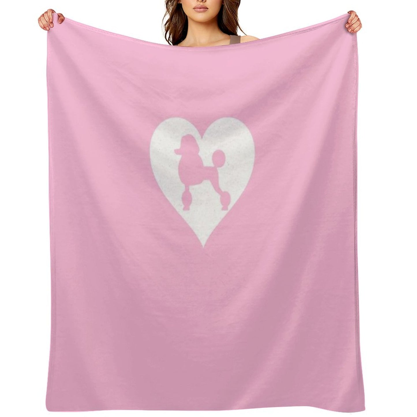 POODLE T SHIRT Throw Blanket