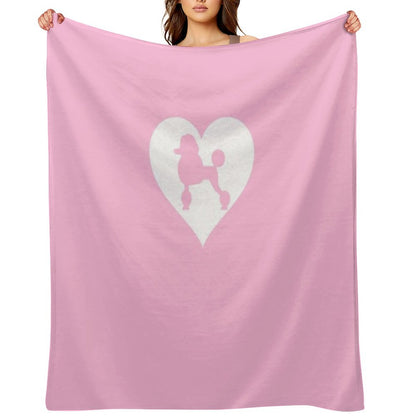 POODLE T SHIRT Throw Blanket