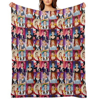 Faces of Judy Throw Blanket