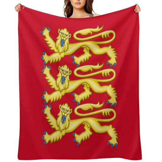 Plantagenet Arms of England Throw Blanket