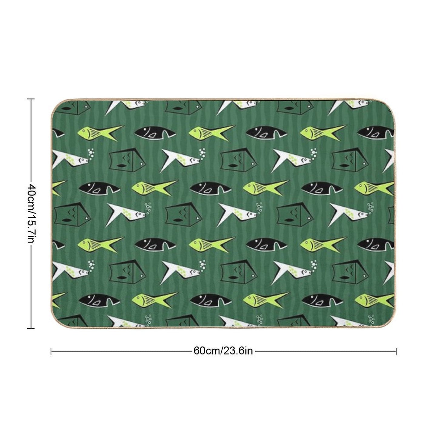 Mid Century Abstract Fish Bath Mat