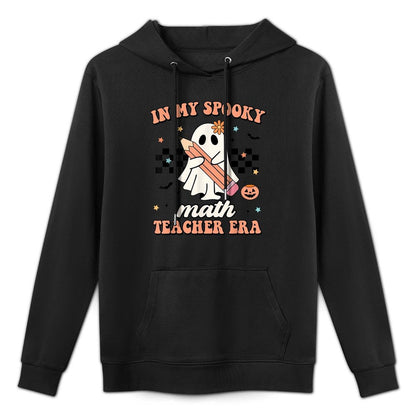 In My Spooky Math Teacher Era Groovy Retro Halloween Costume for Men Women Cotton-Polyester Blend Hoodie