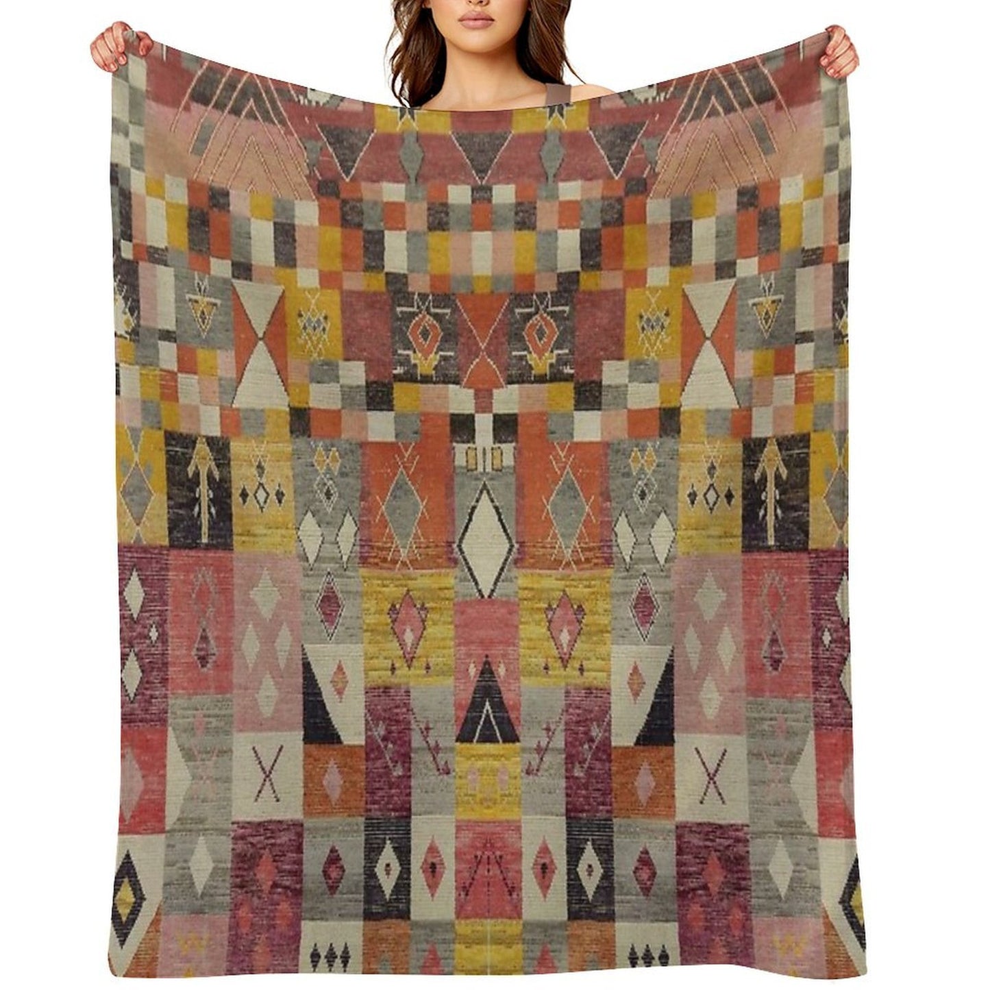 Moroccan Berber Carpte Throw Blanket