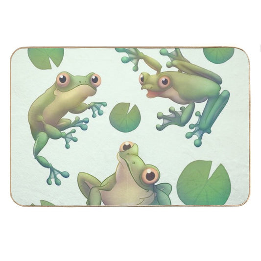 Tree Frog Pattern Bath Mat