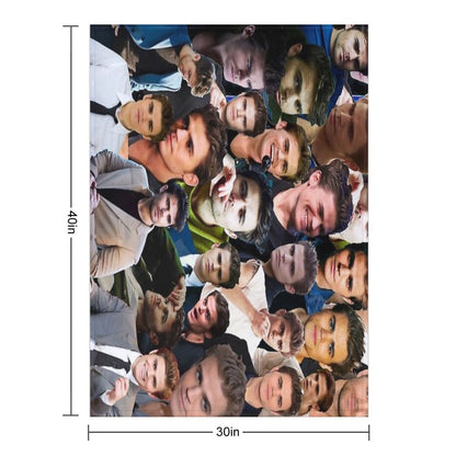 Paul Wesley Photo Collage Throw Blanket