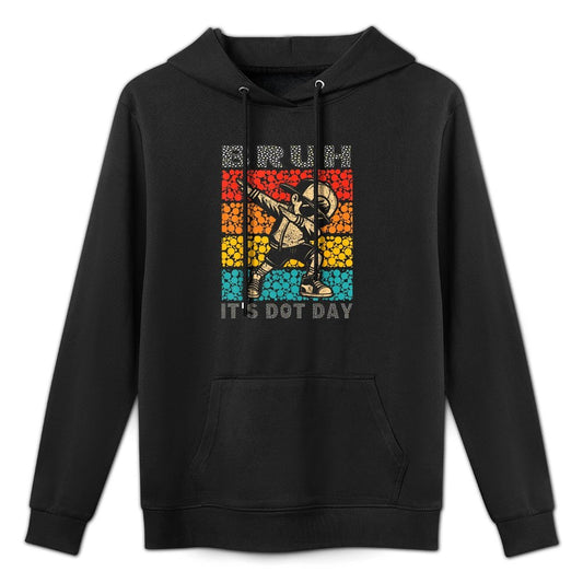 Bruh Its Dot Day Dabbing Boy Kids Boys Girls Women Dot Day Machine Washable Hoodie