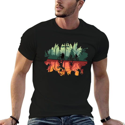 Stranger Things (The Upside Down)  Oversized Silhouette T-Shirt