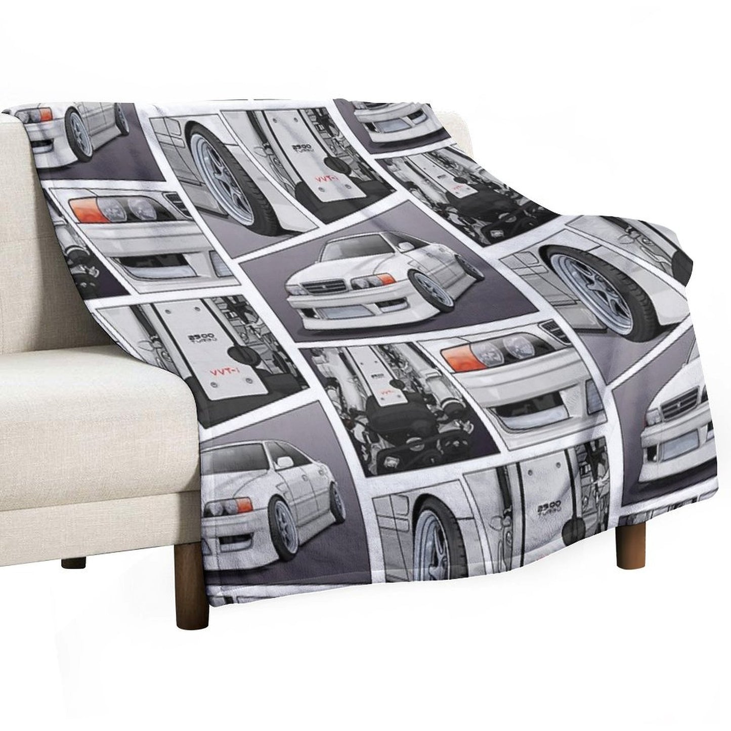 Chaser Jzx100 X 1Jz Engine Throw Blanket